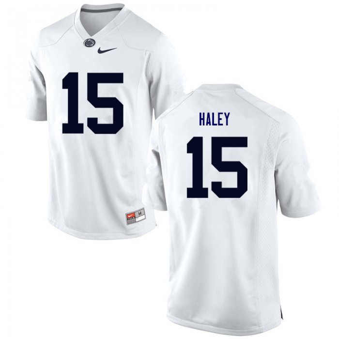 Men's Penn State Nittany Lions #15 Grant Haley Nike White Stitched NCAA College Football Jersey