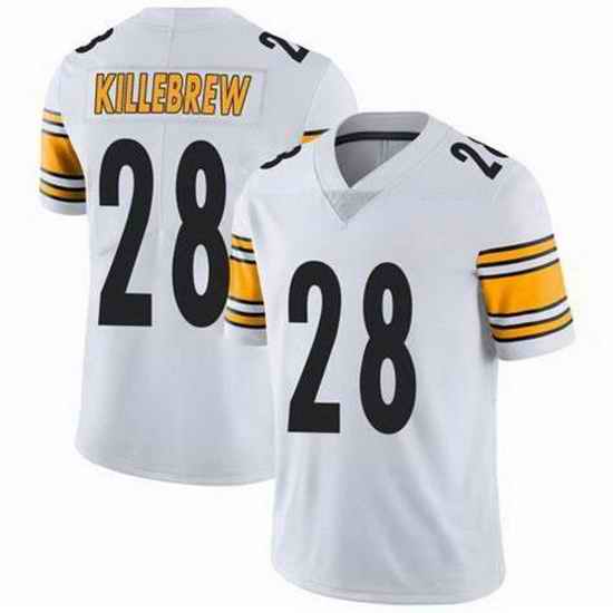 Men Pittsburgh Steelers Miles Killebrew #28 White Vapor Limited Stitched Football Jersey