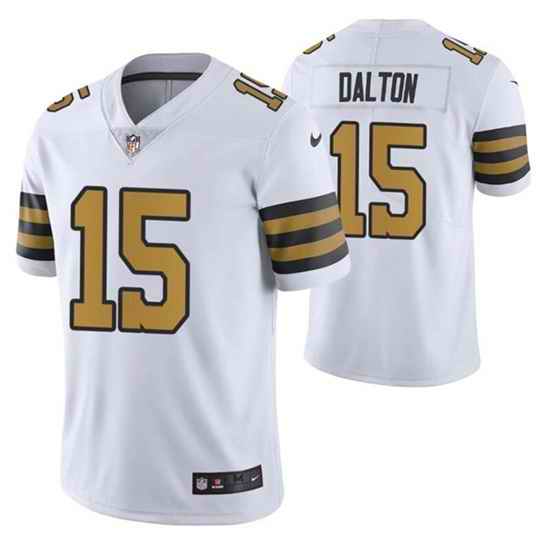 Men New Orleans Saints #15 Rex Burkhead White Color Rush Stitched Jersey