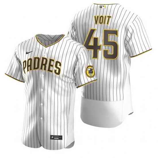 Men San Diego Padres #45 Luke Voit White Flex Base Stitched Baseball jersey