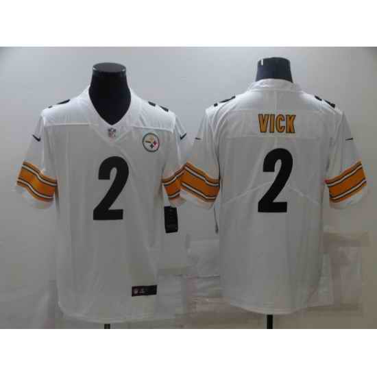 Men Pittsburgh Steelers #2 Mike Vick White 2021 Vapor Untouchable Stitched NFL Nike Limited Jersey