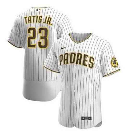 Men San Diego Padres #23 Fernando Tatis Jr White Nike Flexbase Jersey