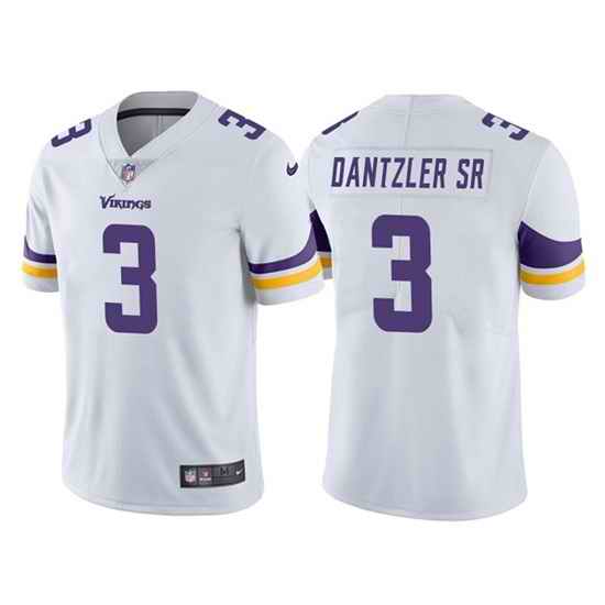 Men Minnesota Vikings #3 Cameron Dantzler White Vapor Untouchable Stitched Jersey
