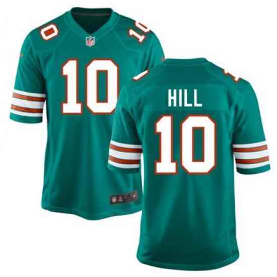 Men Nike Miami Dolphins #10 Tyreek Hill Green Throwback NFL Jersey