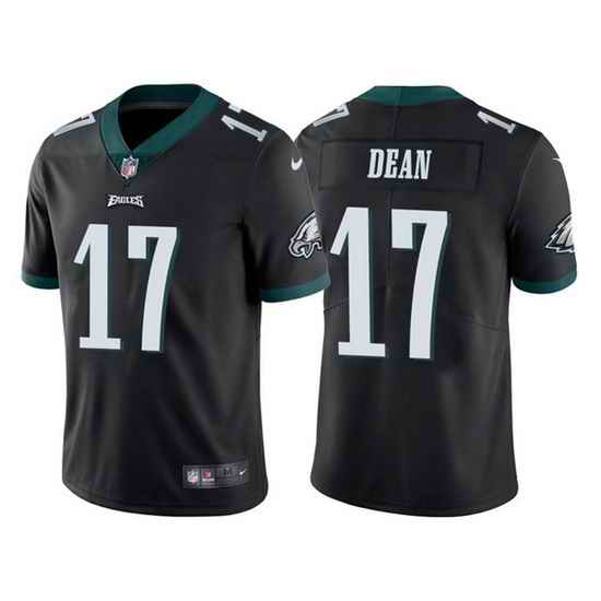 Men Philadelphia Eagles #17 Nakobe Dean Black Vapor Untouchable Limited Stitched jersey