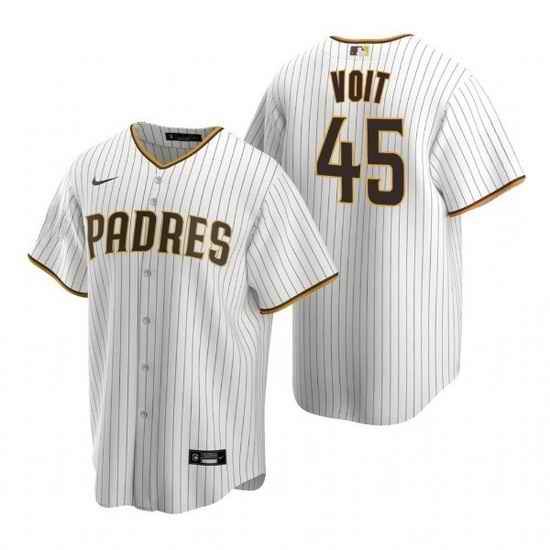 Men San Diego Padres #45 Luke Voit White Cool Base Stitched Jerse