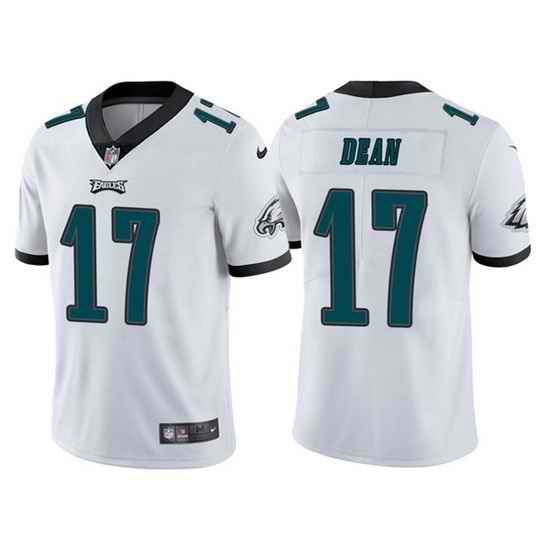 Men Philadelphia Eagles #17 Nakobe Dean White Vapor Untouchable Limited Stitched jersey