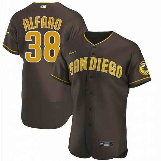 Men San Diego Padres #38 Jorge Alfaro Brown Flex Base Stitched Baseball Jersey