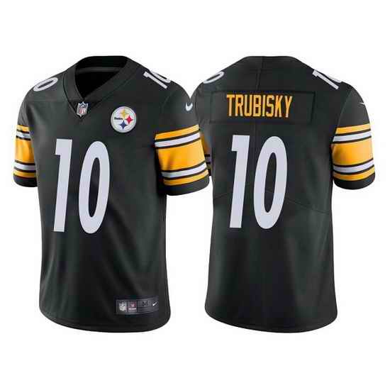 Men Pittsburgh Steelers #10 Mitchell Trubisky Black Vapor Untouchable Limited Stitched jersey