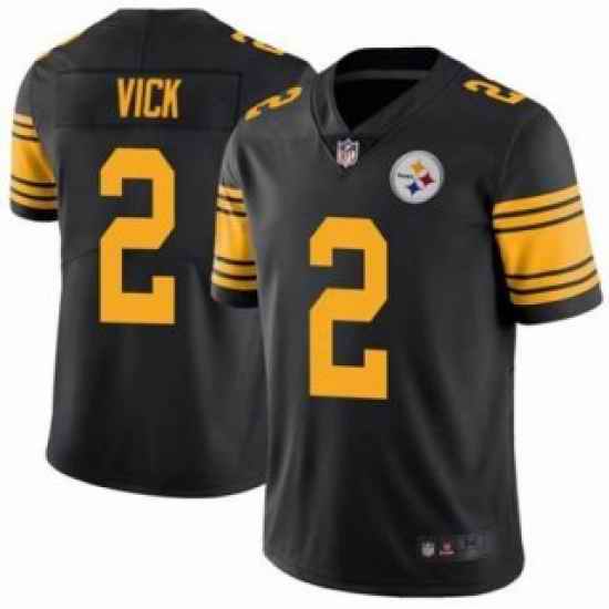 Men Pittsburgh Steelers #2 Michael Vick Black Color Rush Limited Stitched Jersey
