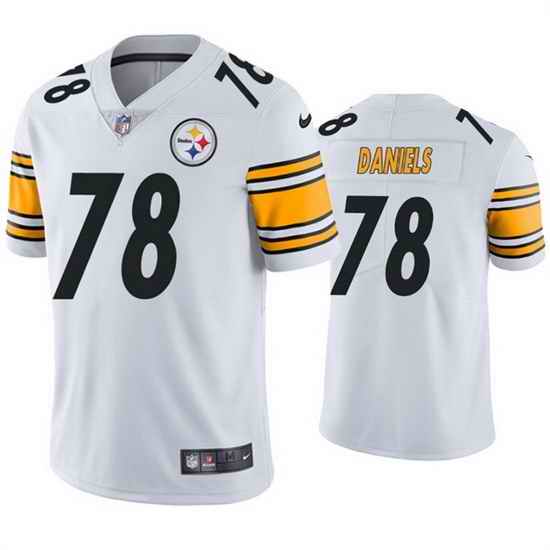 Men Pittsburgh Steelers #78 James Daniels White Vapor Untouchable Limited Stitched jersey