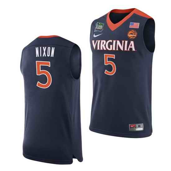 Virginia Cavaliers Jayden Nixon Navy Home Men'S Jersey
