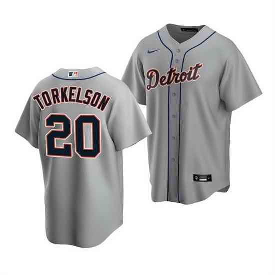 Men Detroit Tigers #20 Spencer Torkelson Grey Cool Base Stitched jersey