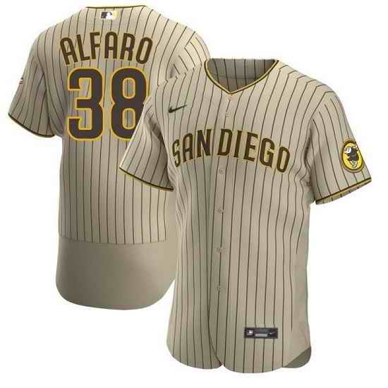 Men San Diego Padres #38 Jorge Alfaro Tan Flex Base Stitched Baseball Jersey