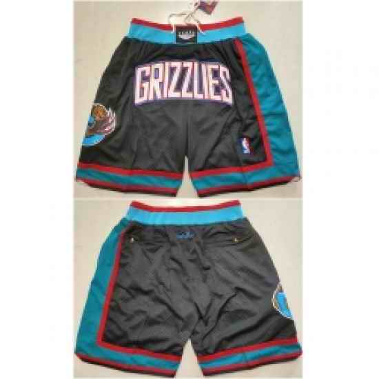 Men Memphis Grizzlies Black Shorts Run Small
