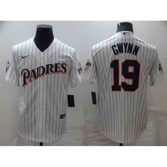 Men San Diego Padres #19 Tony Gwynn White Cool Base Stitched jersey