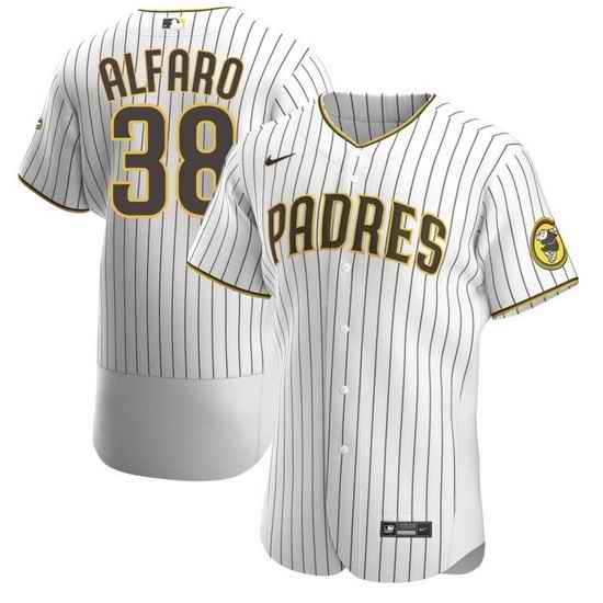Men San Diego Padres #38 Jorge Alfaro White Flex Base Stitched Baseball Jersey