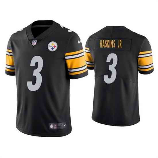 Men Pittsburgh Steelers #3 Dwayne Haskins Jr  Black Vapor Untouchable Limited Stitched Jersey