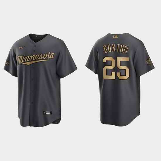 Men Byron Buxton Minnesota Twins 2022 Mlb All Star Game Charcoal  Jersey