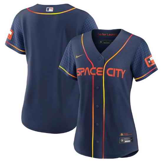 Women Houston Astros Blank 2022 Navy City Connect Stitched Jersey