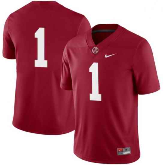 Men's Nike Alabama Crimson Tide NO. #1 Red NCAA Jersey