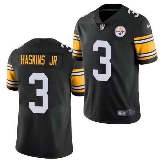 Men Pittsburgh Steelers #3 Dwayne Haskins Jr  Black Vapor Untouchable Limited Stitched jersey