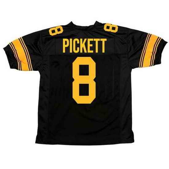 Men Pittsburgh Steelers #8 Kenny Pickett Black Rush Jersey
