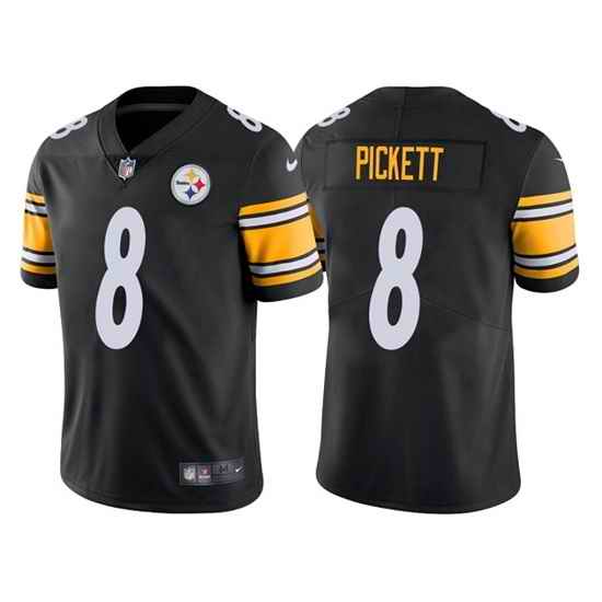 Men Pittsburgh Steelers #8 Kenny Pickett Black Vapor Untouchable Limited Stitched Jersey