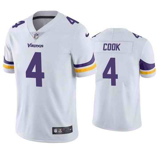 Men Minnesota Vikings #4 Dalvin Cook White Vapor Untouchable Stitched Jersey