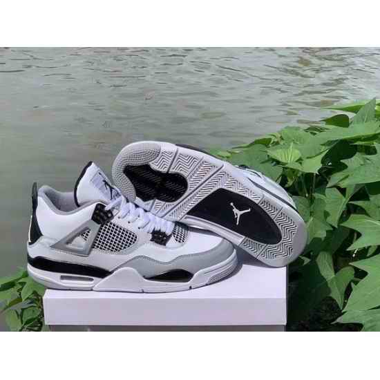 Air Jordan #4 Women Shoes White Black