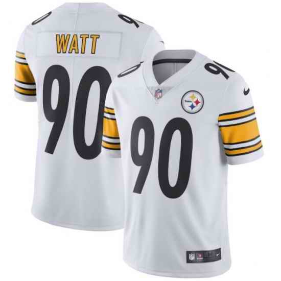 Mens Nike Pittsburgh Steelers #90 T J Watt Limited White Rush Vapor Untouchable NFL Jersey
