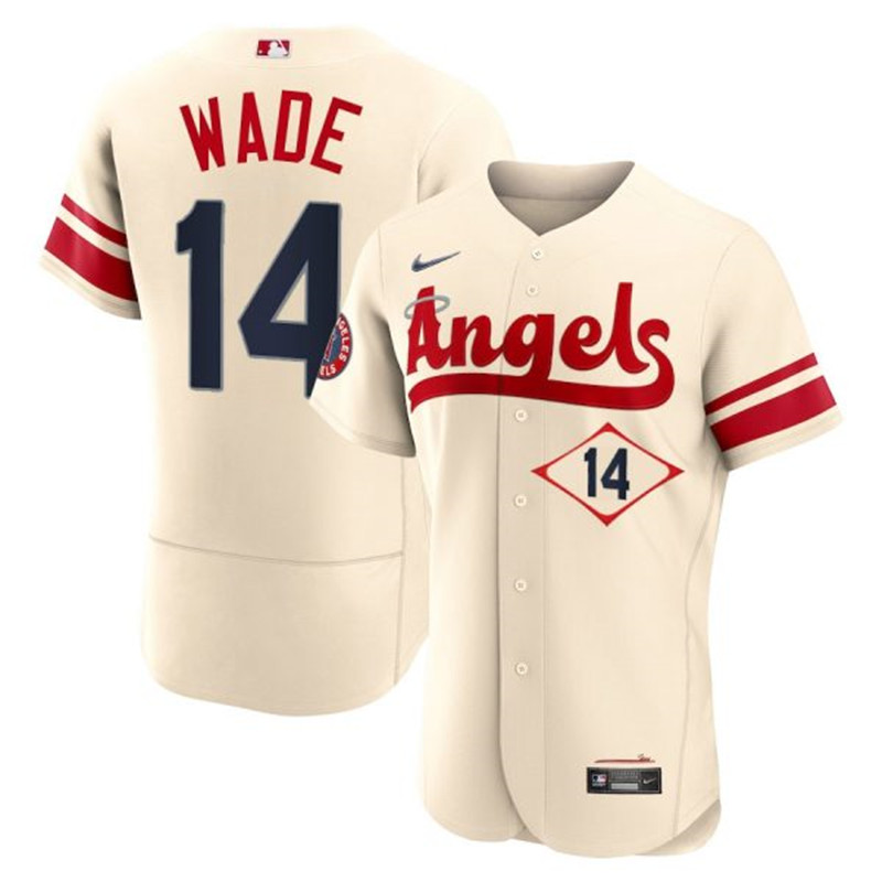 Angels #14 Tyler Wade Cream 2022 City Connect Flexbase Jersey
