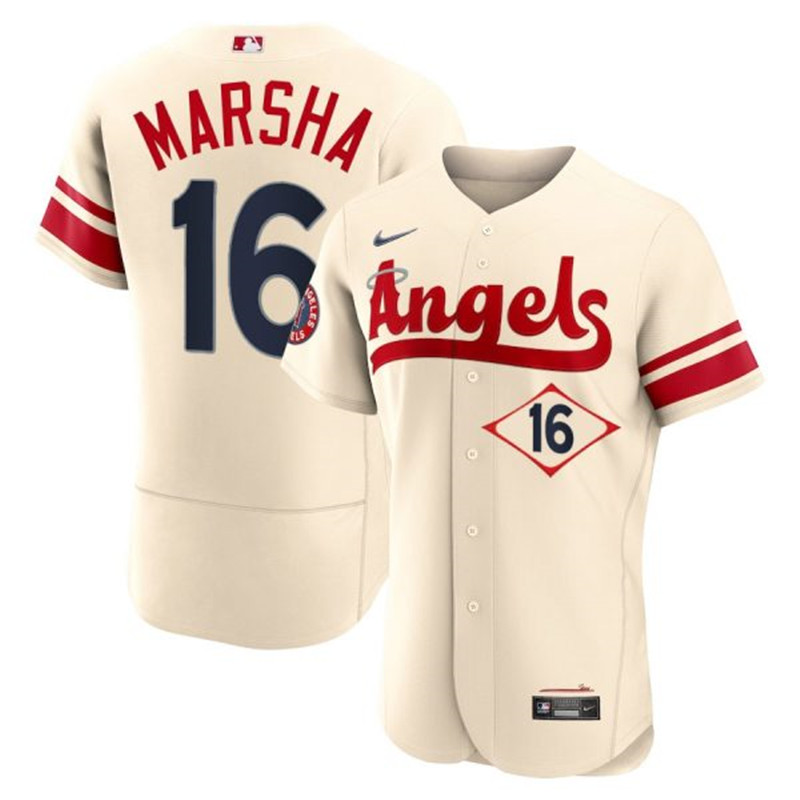 Angels #16 Brandon Marsha Cream 2022 City Connect Flexbase Jersey