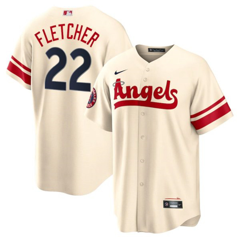 Angels #22 David Fletcher Cream 2022 City Connect Cool Base Jersey
