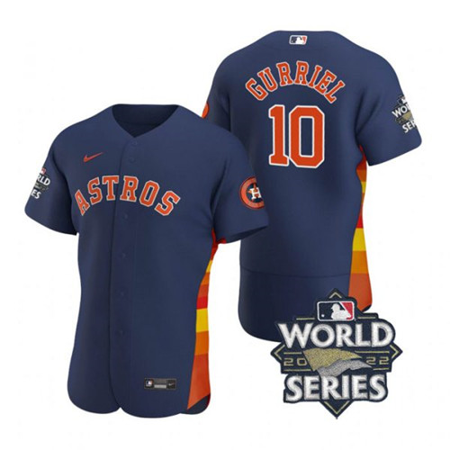 Astros #10 Yuli Gurriel Navy Nike 2022 World Series Flexbase Jersey