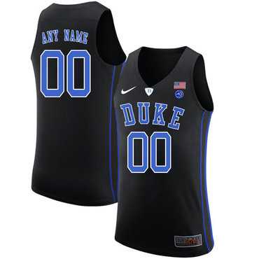 Men%27s Duke Blue Devils Customized Black Nike College Basketball Jersey