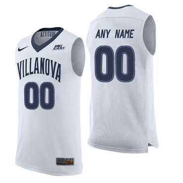 Men%27s Villanova Wildcats White Customized College Basketball Elite Jersey