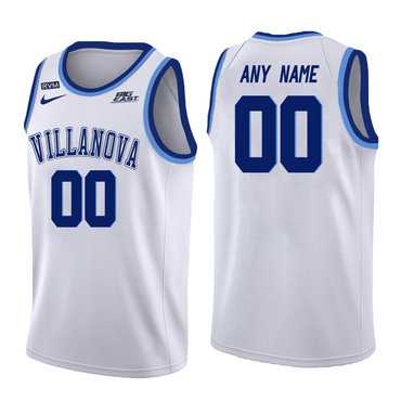 Men%27s Villanova Wildcats White Customized College Basketball Jersey