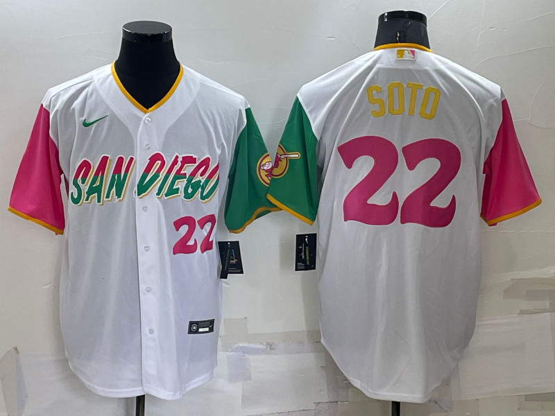 Padres #22 Juan Soto White Nike 2022 City Connect Cool Base Jerseys