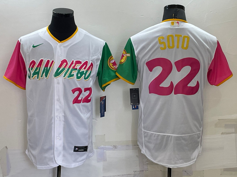 Padres #22 Juan Soto White Nike 2022 City Connect Flexbase Jerseys