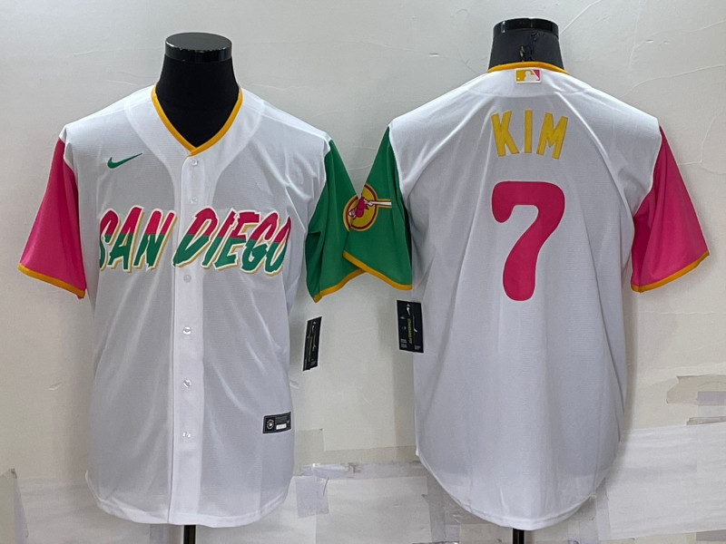 Padres #7 Ha Seong Kim White Nike 2022 City Connect Cool Base Jerseys