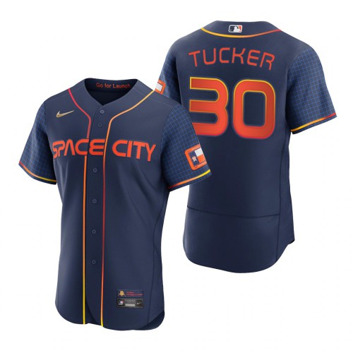 Houston Houston Astros #30 Kyle Tucker Navy Men’s Nike Authentic 2022 City Connect MLB Jersey Men’s