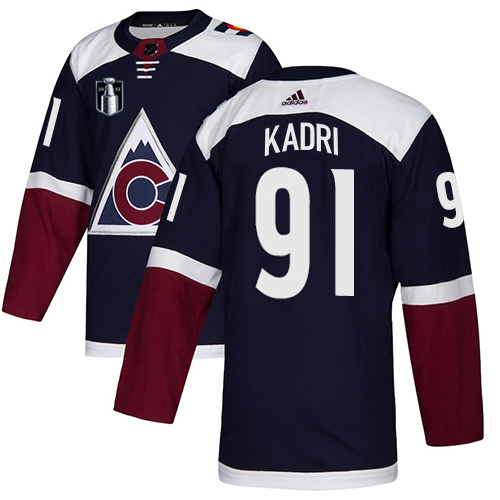 Adidas Colorado Avalanche #91 Nazem Kadri Navy 2022 Stanley Cup Final Patch Alternate Authentic Stitched NHL Jersey Men’s