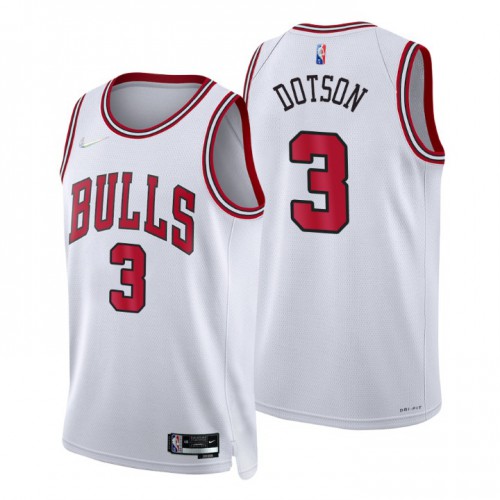 Nike Chicago Bulls #3 Devon Dotson White Men’s 2021-22 NBA 75th Anniversary Diamond Swingman Jersey –  Association Edition Men’s
