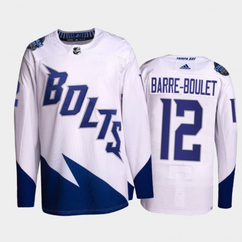 Adidas Tampa Bay Lightning #12 Alex Barre Men’s 2022 Stadium Series Authentic NHL Jersey – White Men’s
