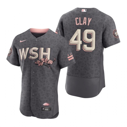 Washington Washington Nationals #49 Sam Clay Men’s Nike Authentic Gray 2022 City Connect Jersey Men’s