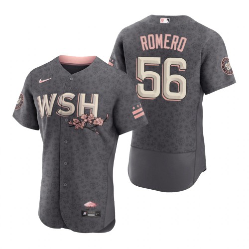 Washington Washington Nationals #56 Seth Romero Men’s Nike Authentic Gray 2022 City Connect Jersey Men’s
