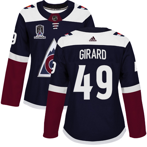 Adidas Colorado Avalanche #49 Samuel Girard Navy Women’s 2022 Stanley Cup Champions Alternate Authentic Stitched NHL Jersey Womens