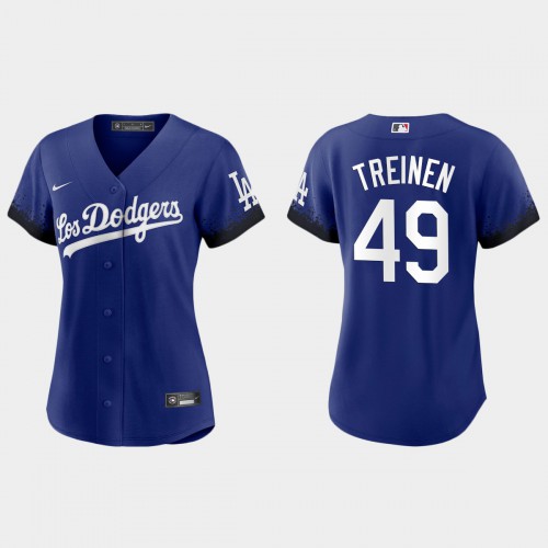 Los Angeles Los Angeles Dodgers #49 Blake Treinen Nike Women’s 2021 City Connect MLB Jersey Royal Womens