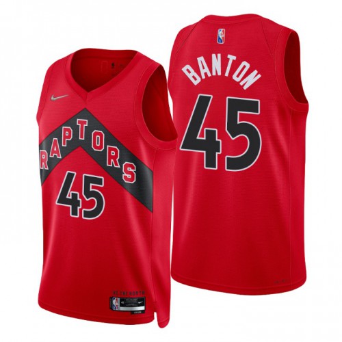 Nike Toronto Raptors #45 Dalano Banton Red Men’s 2021-22 NBA 75th Anniversary Diamond Swingman Jersey – Icon Edition Men’s